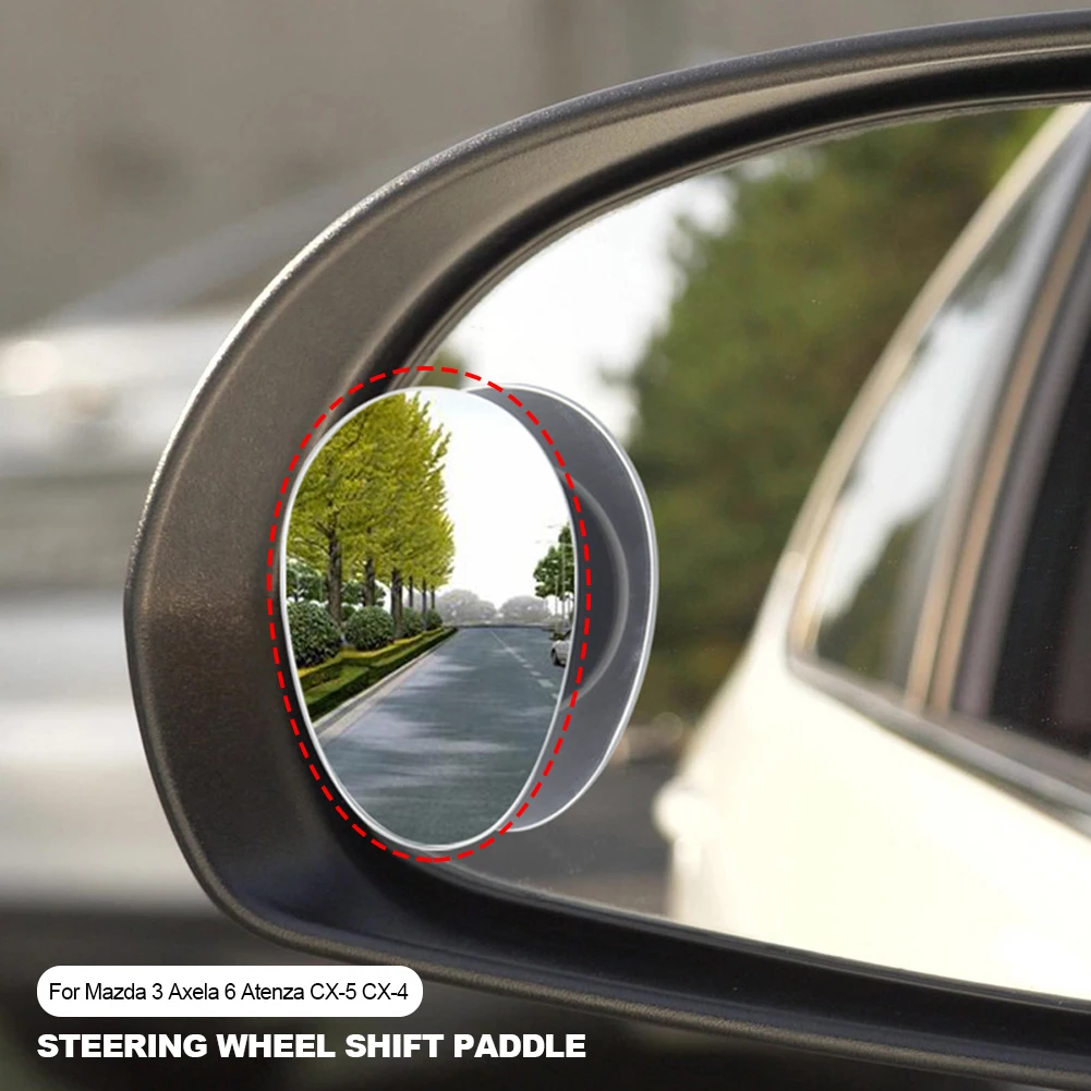 

2Pcs Adjustable 360 Car Rearview Convex Mirror for Car Reverse Wide Angle Vehicle Parking Rimless Mirrors HD Blind Spot Mirror