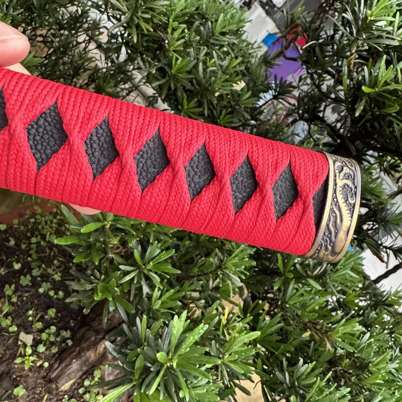 【美品】 NANKAI 70’ｓ VINTAGE レッドｘブラック セパレート Red Tsuka Handle Black Real Rayskin 26cm for Japanese Samurai