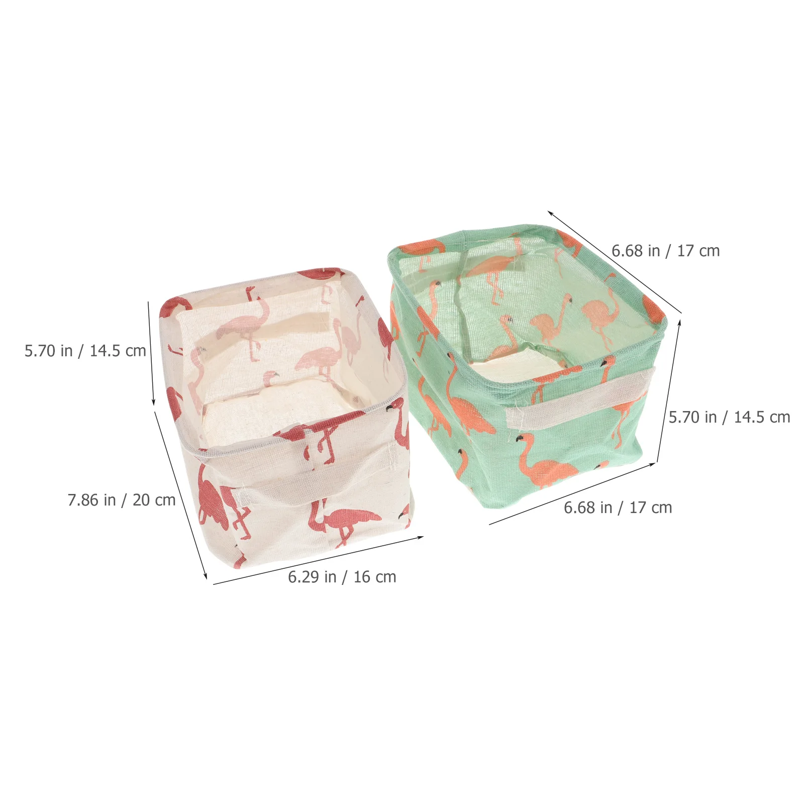 

2pcs Water Proof Storage Baskets Cotton Linen Nordic Style Small Round Decorative Containers for ganizing Shelves Desk Snack