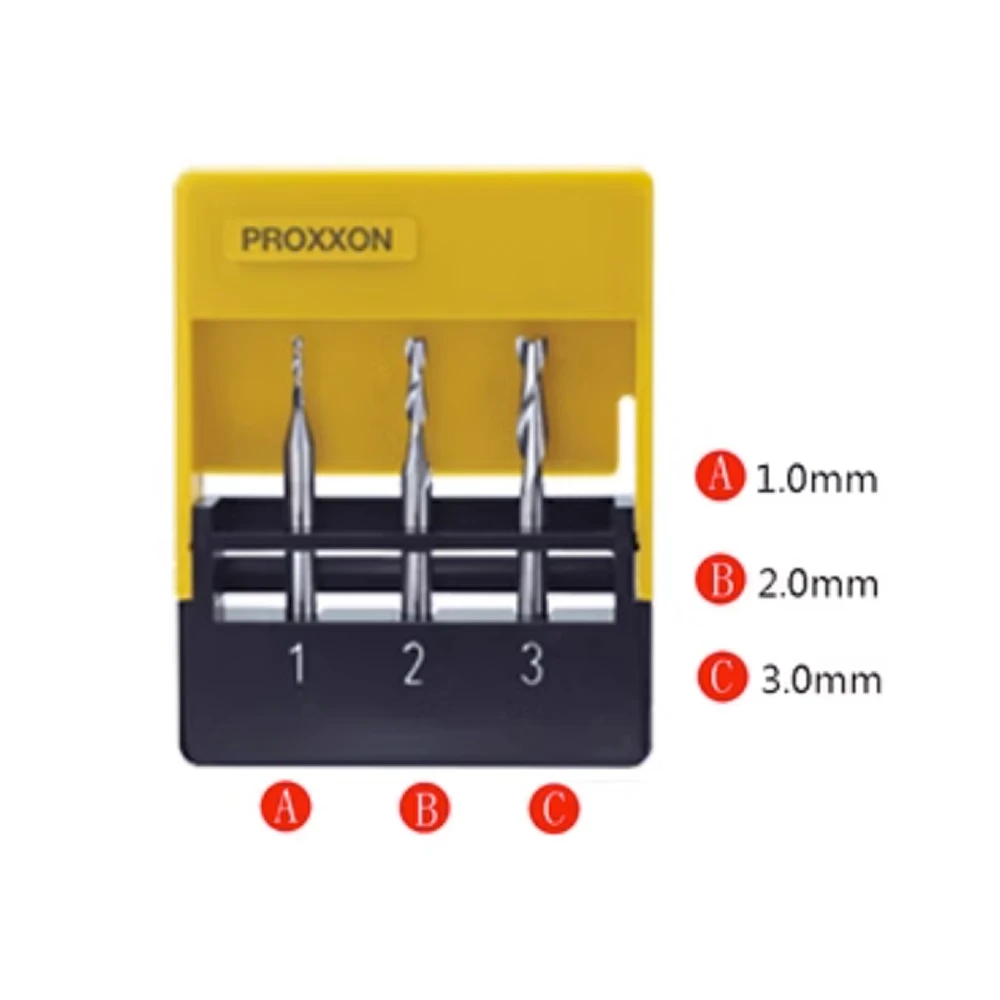 Imagem -02 - Conjunto Tungstênio Ssteel Fresa Drll Bits para Micro Fresadora Proxxon Mf70 Peças Peças