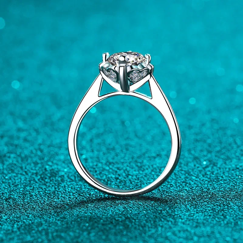 

HAIMAITONG The new PT950 platinum ring for women moissanite diamond ring Love ring platter girlfriend every day gift