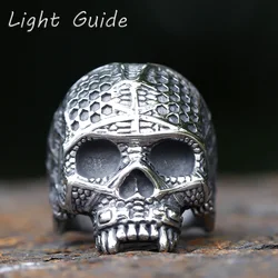 2023 Cool Vintage Men's Heavy Skull Ring 316L Stainless Steel Rings for Men Punk Biker Party Jewelry Gifts Male Bijoux for gift
