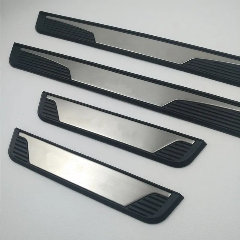 for Peugeot 5008 Suv Gt 2017 2018 2019 Plastic Metal Door Sill Scuff Plate Plates Trim Car Accessories 4 Pcs