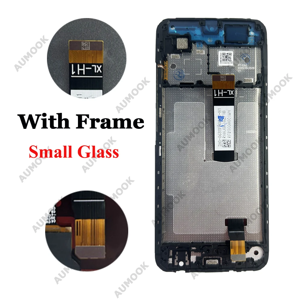 Schermo LCD Con Cornice Per Xiaomi Redmi A5 4G/25028RN03Y – Display 6.88” Nero Con Kit Di Installazione E Vetro Temperato