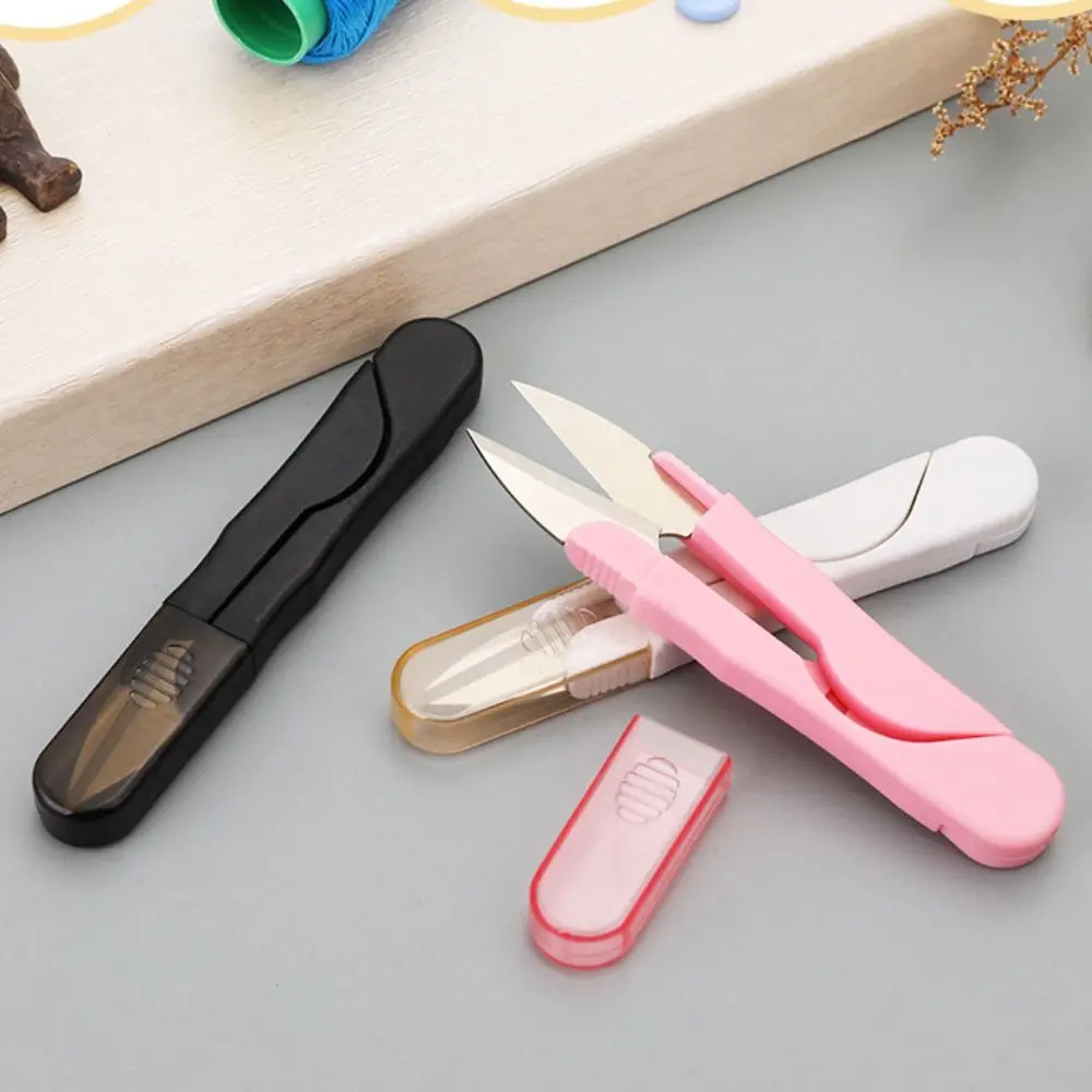 Cross Stitch Scissors Thread Clippers Metal Sharp Yarn Shears U Shape Mini Household