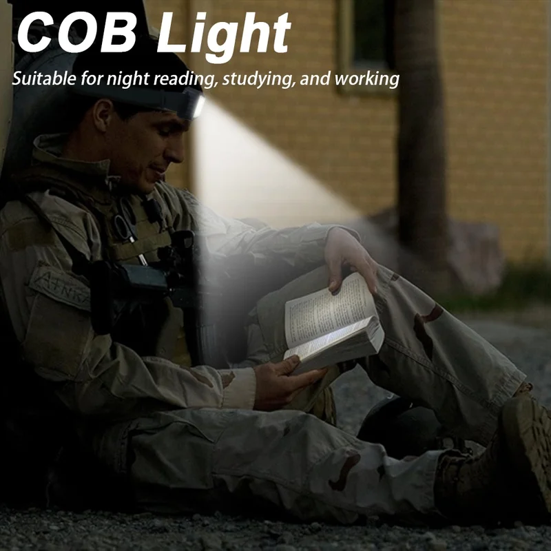 COB Portable LED Headlights Outdoor Headlight Built in Battery USB Rechargeable Head Lamp Camping Fishing Climbing Lantern image 4