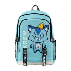 ItsFunneh-Sac à dos Krew District Merch pour hommes et femmes, sac d'école de style décontracté, sac unisexe pour filles et garçons, 2022