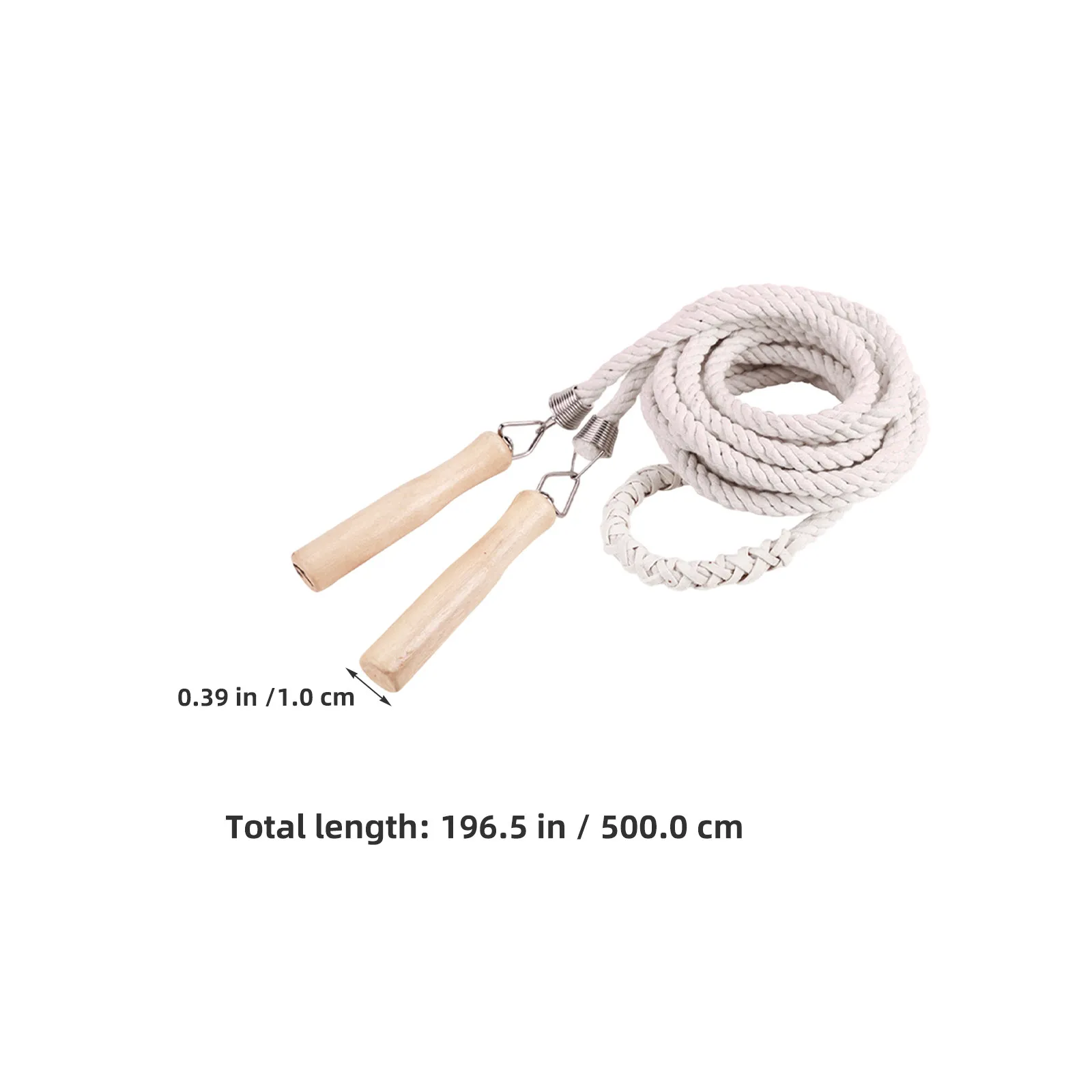 2Pcs Long Woven Skip Rope 16Ft 9Ft Lightweight Portable Cotton Braided Jump Rope for Team Jumping Group Games Fitness Training