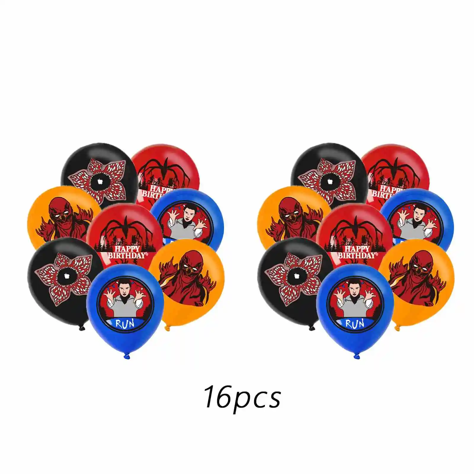 16 ballons en latex de 12 pouces pour fête d'anniversaire Stranger Things 5, ballons décoratifs pour fête d'anniversaire Stranger Things 5