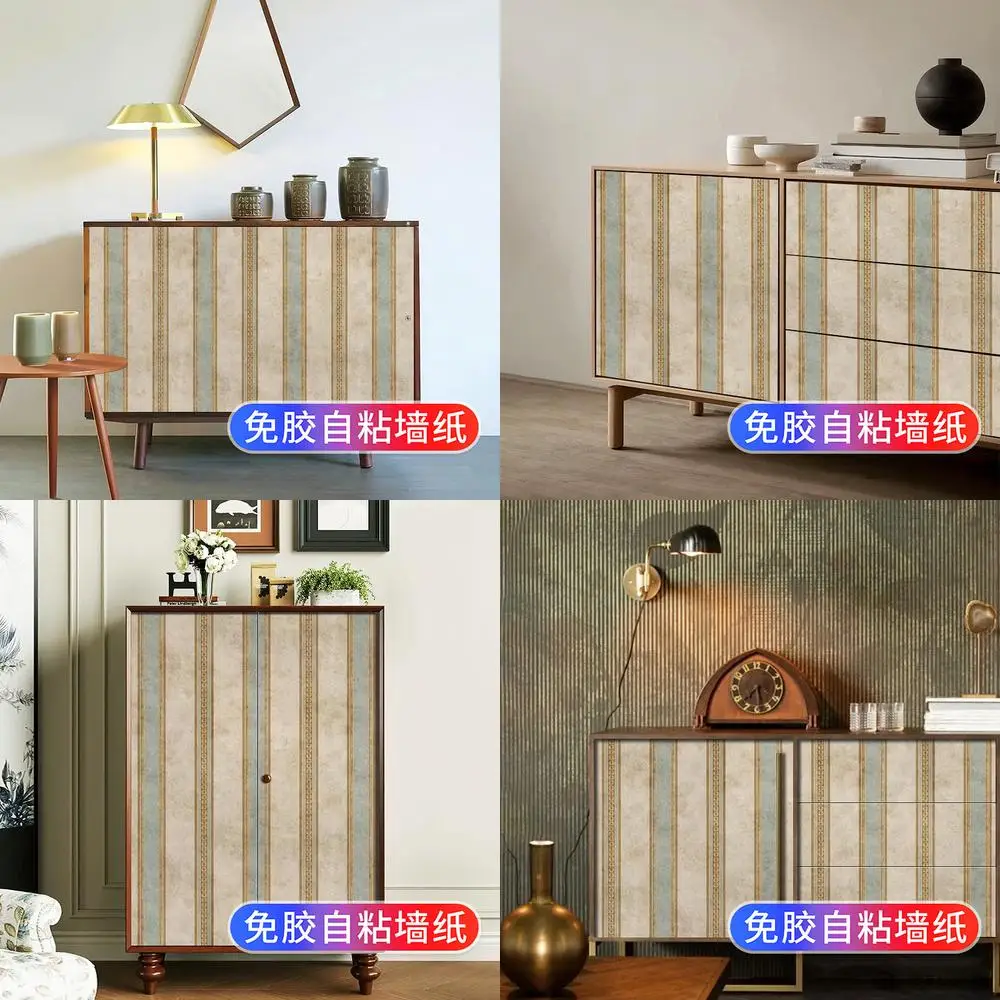 

Самоклеящаяся бумага для дверей шкафа в американском стиле, ретро, старая мебель, шкаф для обуви, ремонт шкафа, скрыть недостатки, цвет стекла C