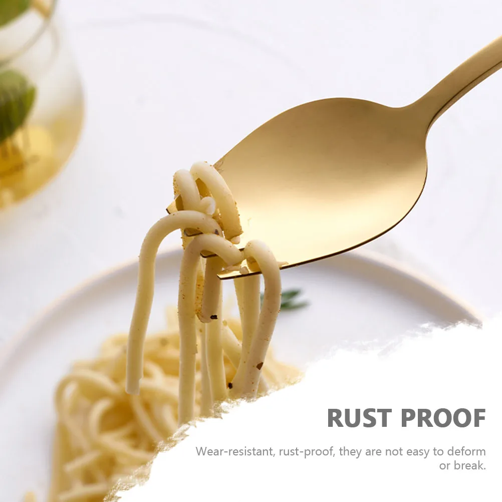 

6pcs Stainless Steel 2-In-1 Salad Fork Spoon Multi-Purpose Portable Food Forks Practical Fruit Spoons Outdoor Indoor Kitchen