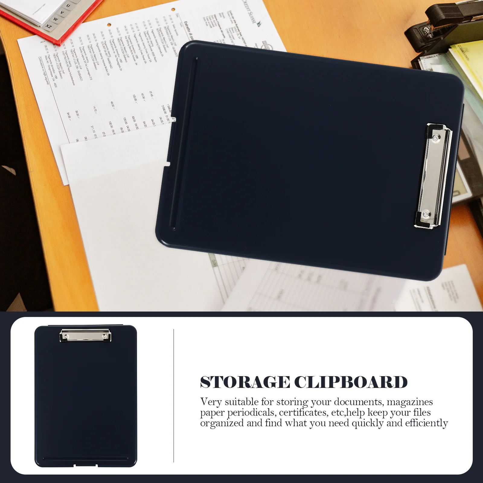 Clipboard Perawat Gantung Multi-Fungsi, Clipboard Penyimpanan Plastik untuk Dokumen, Majalah, Sertifikat