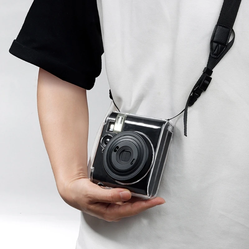 Transparent Camera Protector PC Case Carrying Bag For instax mini 99 Instant Camera with Photo Storage and Straps