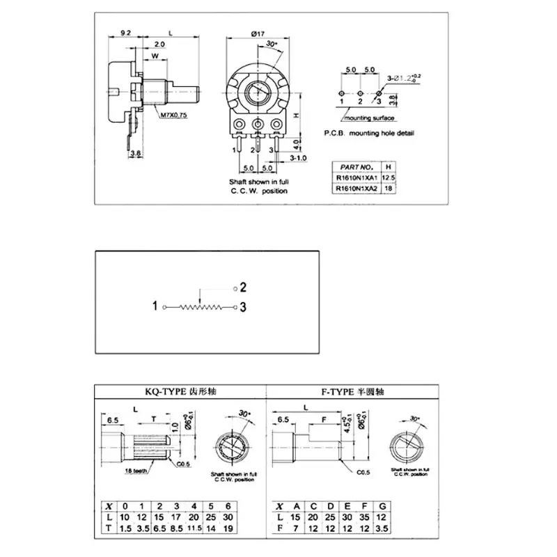 5pcs WH148 B1K B2K B5K B10K B20K B50K B100K B500K 6Pin Shaft Amplifier Dual Stereo Potentiometer 1K 2K 5K 10K 50K 100K 500K New