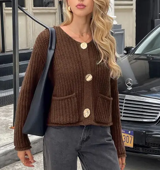 

Women's Knitted Sweater Fashion Leisure Commuting Spring/Summer 2026 Wear Comfortable Knit Sweater for Ladies