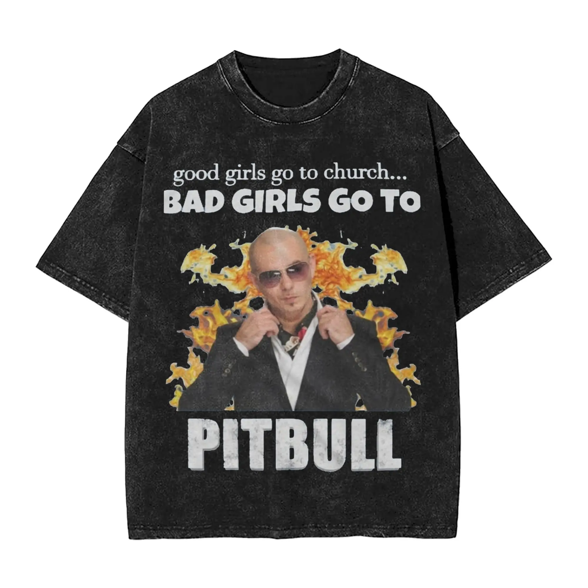 

Mr Worldwide pitbull Merch Washed T Shirts Men Women Streetwear Hip Hop T-Shirts Printed Tees Short Sleeve