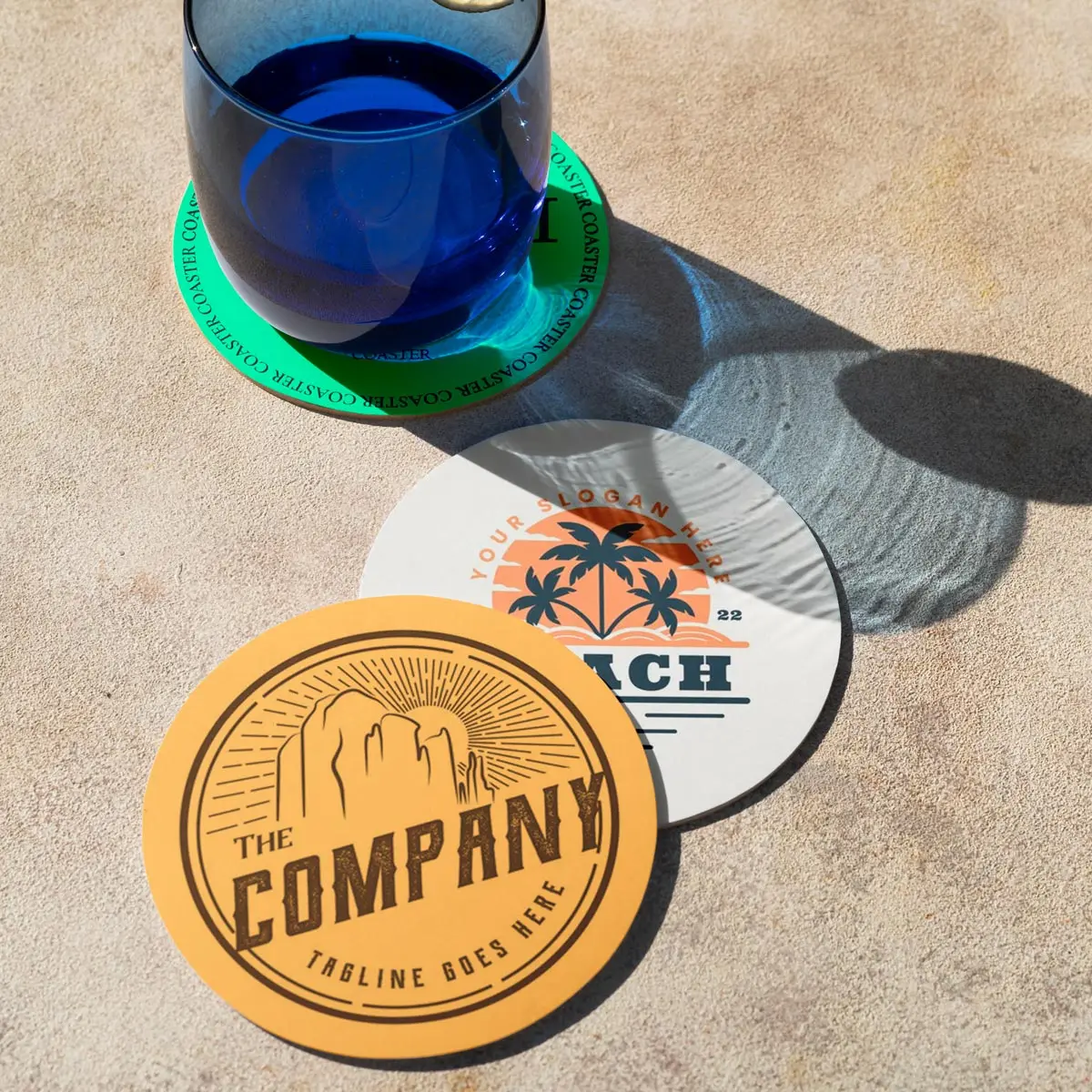 

Custom Coaster Sets for Drink, Cover with Logo, PVC Soft Rubber, Heat Insulation Mats, Promotional Gifts, Personalized
