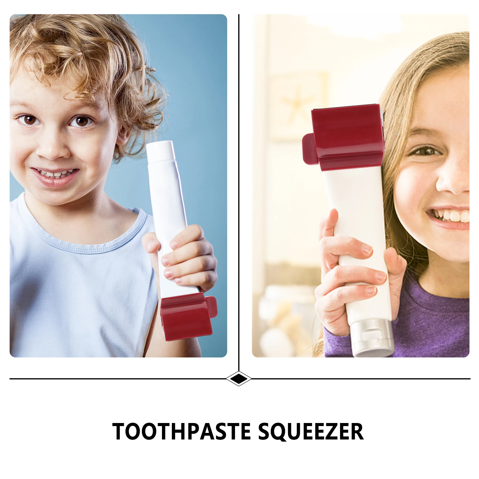 

2PCS Toothpaste Squeezer Automatic Dispenser Kit Scroll Wheel Rolling Reusable Creative Right Handle Squeeze Cream Tube Foam