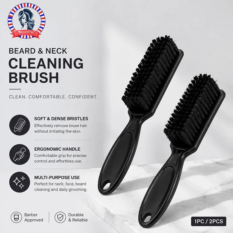 Peine de barba, cepillo de Limpieza del cabello, plumero de cuello de peluquero, peine de depilación, herramientas de peluquería, 1 ud./2 uds.