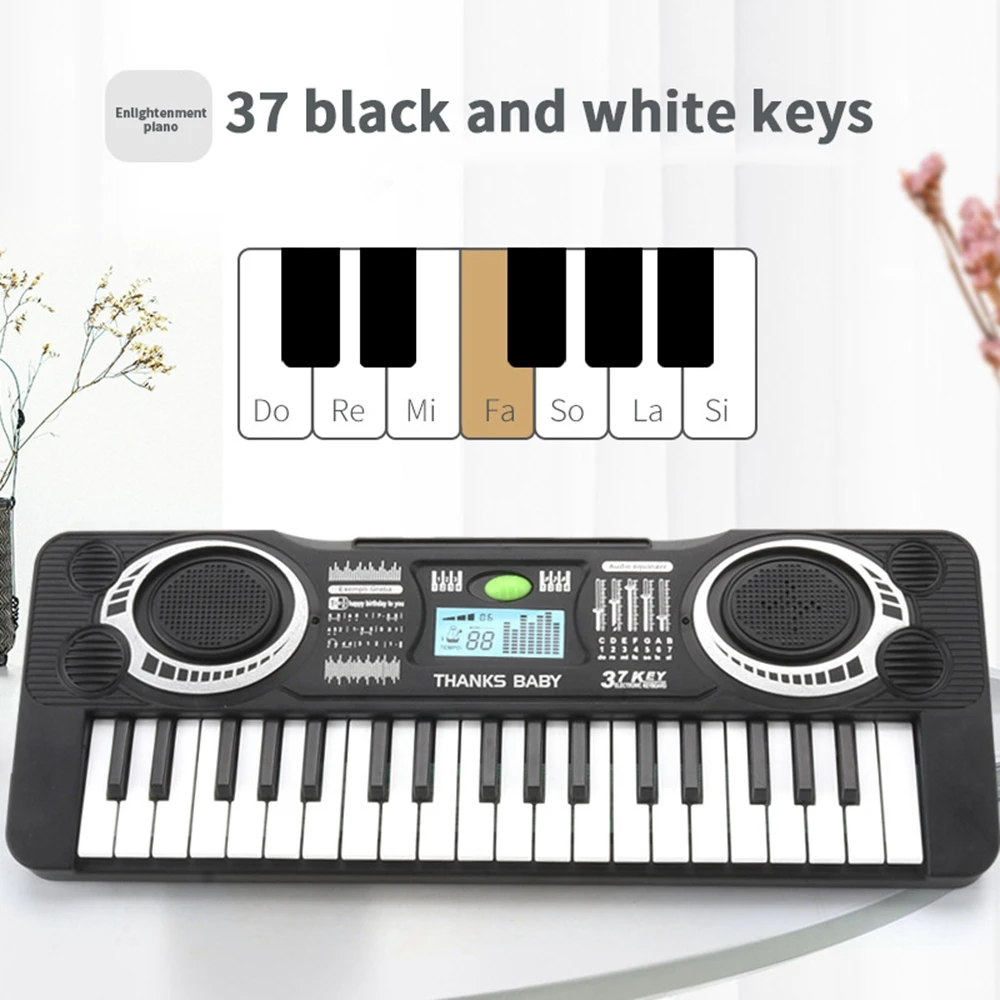 37 Key Electronic Keyboard Piano Toys for Kids Montessori Early Education Musical Instrument Toy for Children Girls Boys Gifts