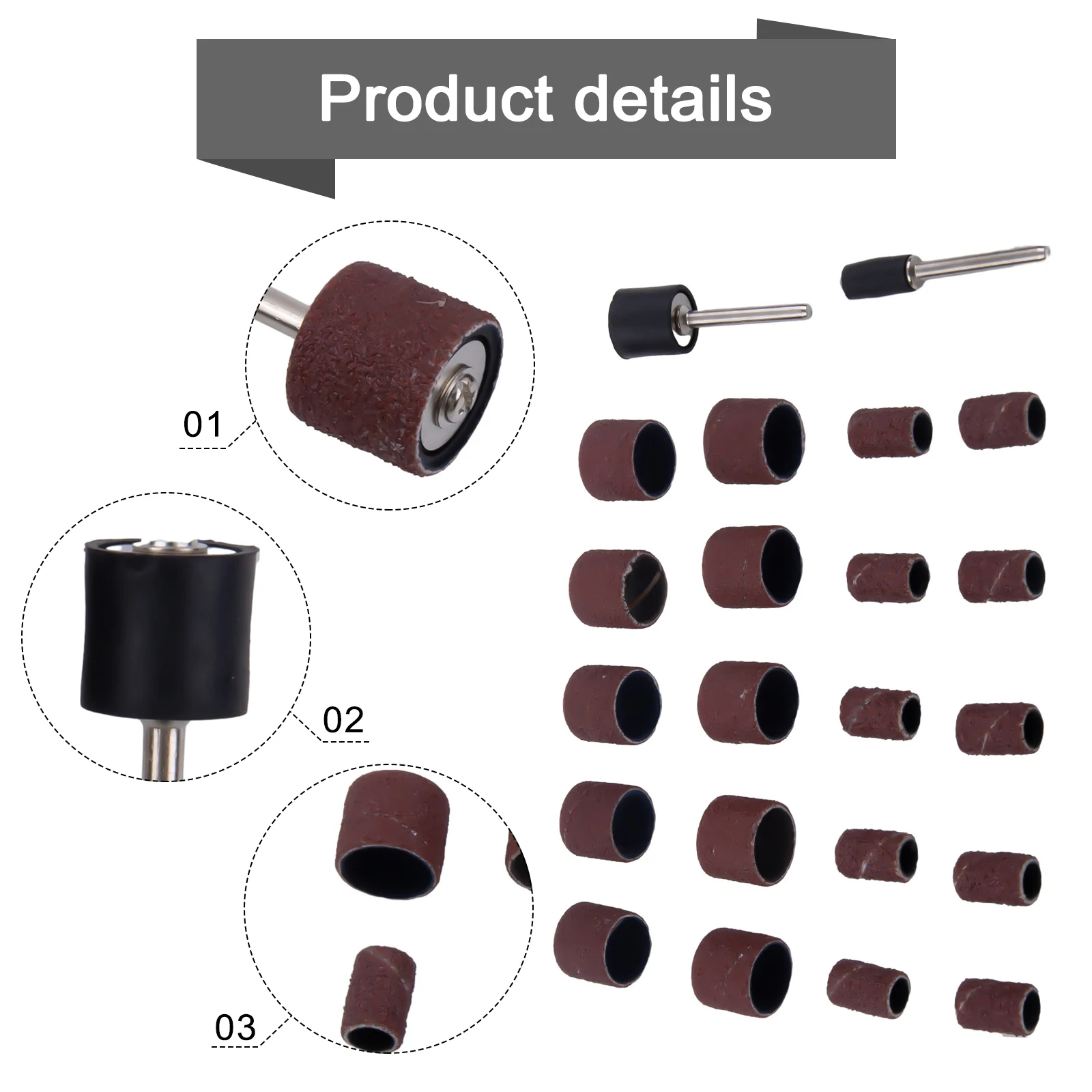 

Extension Rod Sanding Kits Sanding Drum Kit Sanding Mandrels Sanding Ring Replacement Sandpaper 22Pcs Set Good Quality