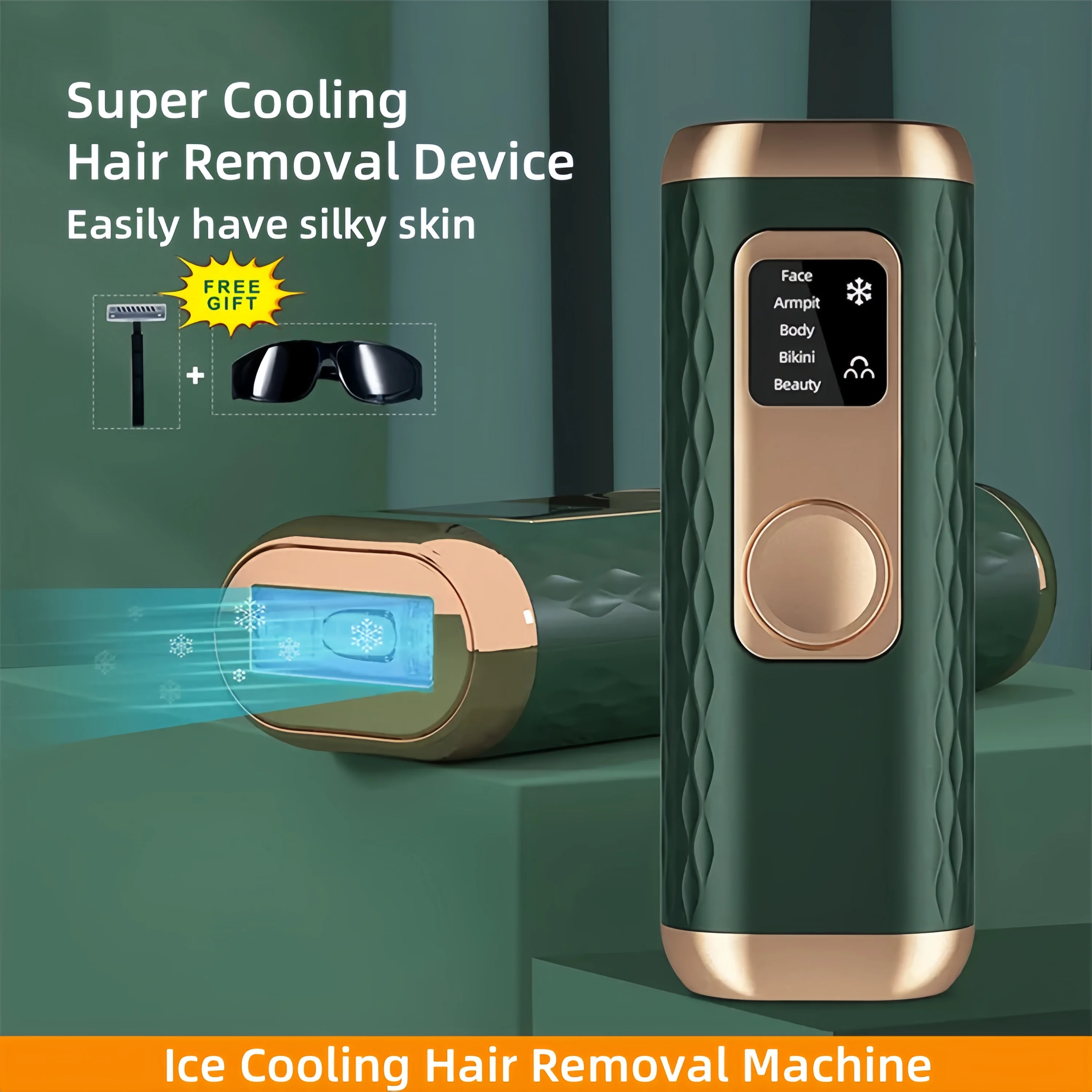 IPL Laser Hair Removal Machine Ice Cool Painless Epilator Women Freezing Point Epilation Skin Rejuvenation for Home Use Device