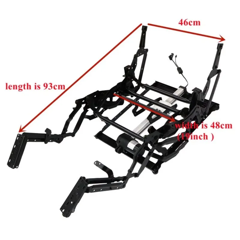 

Factory Price Electric Adjustable Single Black Metal Sofa Chair Recliner Frame for Cinema
