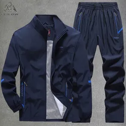 Conjuntos de chándales de baloncesto para hombre, sudadera de manga larga, chaquetas activas + pantalones, trajes de 2 piezas, gimnasio, trote, traje deportivo atlético