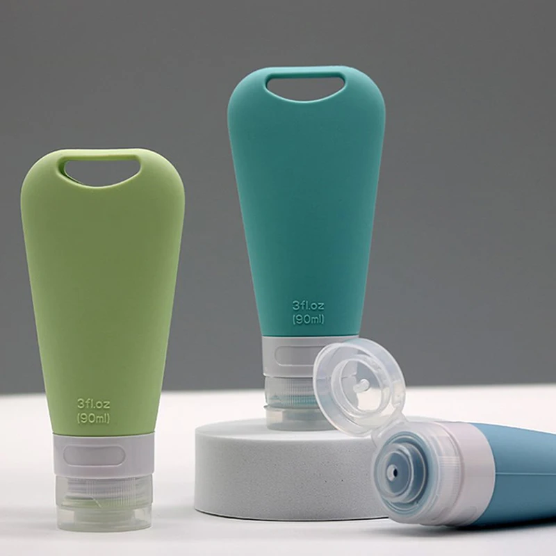 

1PC Silicone Travel Bottle Lotion Essence Shampoo Shower Gel Squeeze Bottle Refillable Portable Container Dispensing