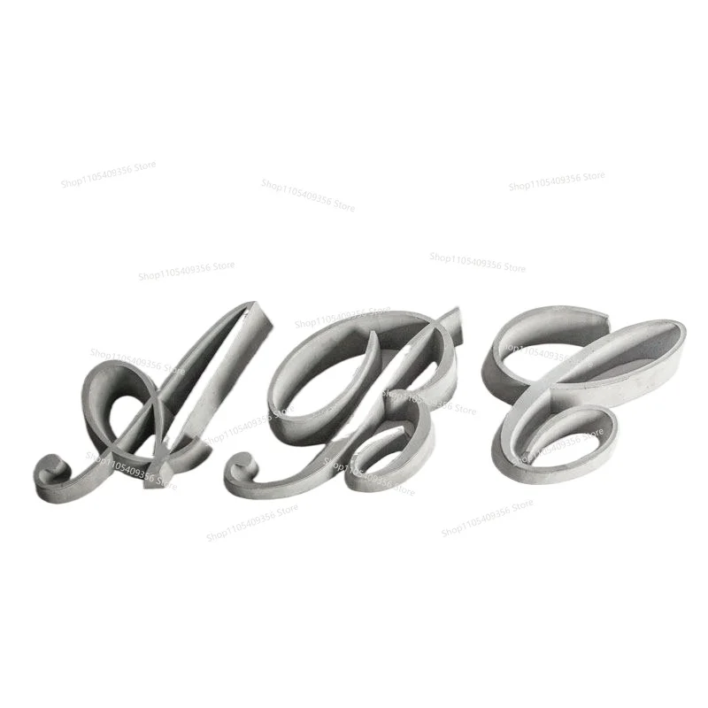 For Concrete Cement English Alphanumeric Decoration Signboard ImageThree-dimensional Character Culture Wall Sticker