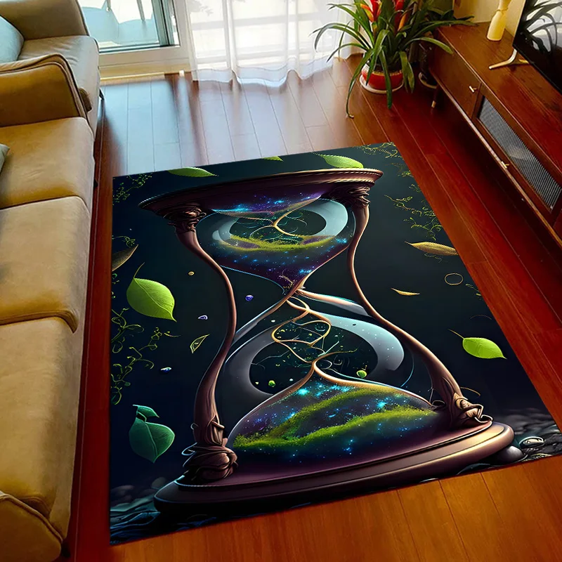 Hourglass of Time Stardust Area Rugs Large Carpet for Living Room Bedroom Indoor Decoration Rug Floor Mat Soft Anti-slip Carpets