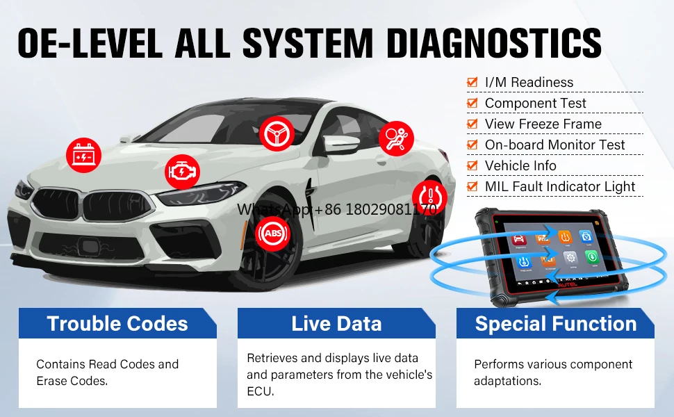 مجموعة أدوات تشخيص أعطال السيارات Autel-MaxiPRO ، قارئ رموز السيارة ، مسح ثنائي الاتجاه لجميع السيارات ، أصلي