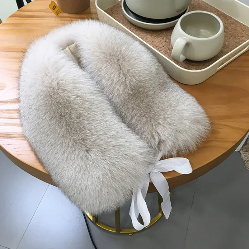 

Real Fox Fur Scarf Women's Winter Warm And Fashion Fur Scarf Large Fur Shawl Male Jacket Coat Women Genuine Fur Collar Scarves