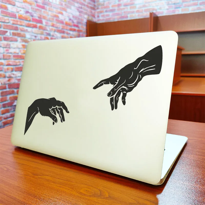 The Creation of Adam Genesis Bible Vinyl Laptop Sticker for Macbook 13 15 Pro Air Retina Mac Cover Skin Notebook Computer Decal