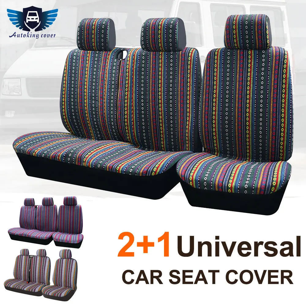 

2+1 Universal Striped Color Car Seat Covers For Iveco Daily For Ford Transit For Sprinter 02 For An Opel Vivaro 2006