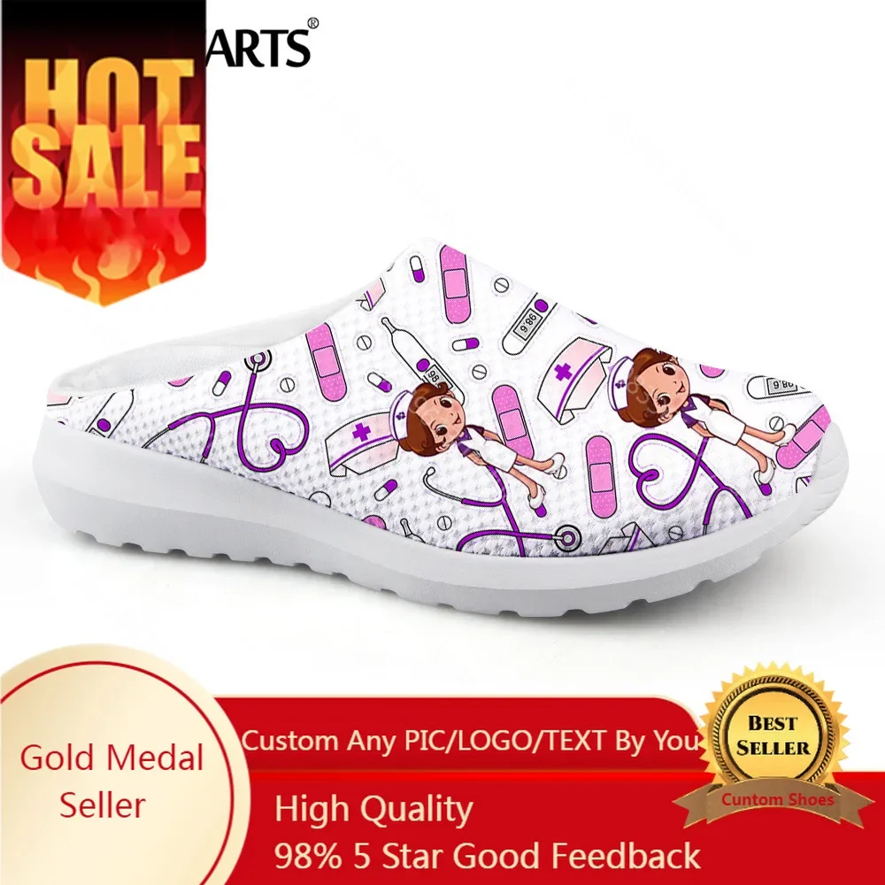 

2022 Brand Design Gradient Women's Sandal Summer Comfortable Flats Nursing Shoes Medical Print Ladies Home Slippers