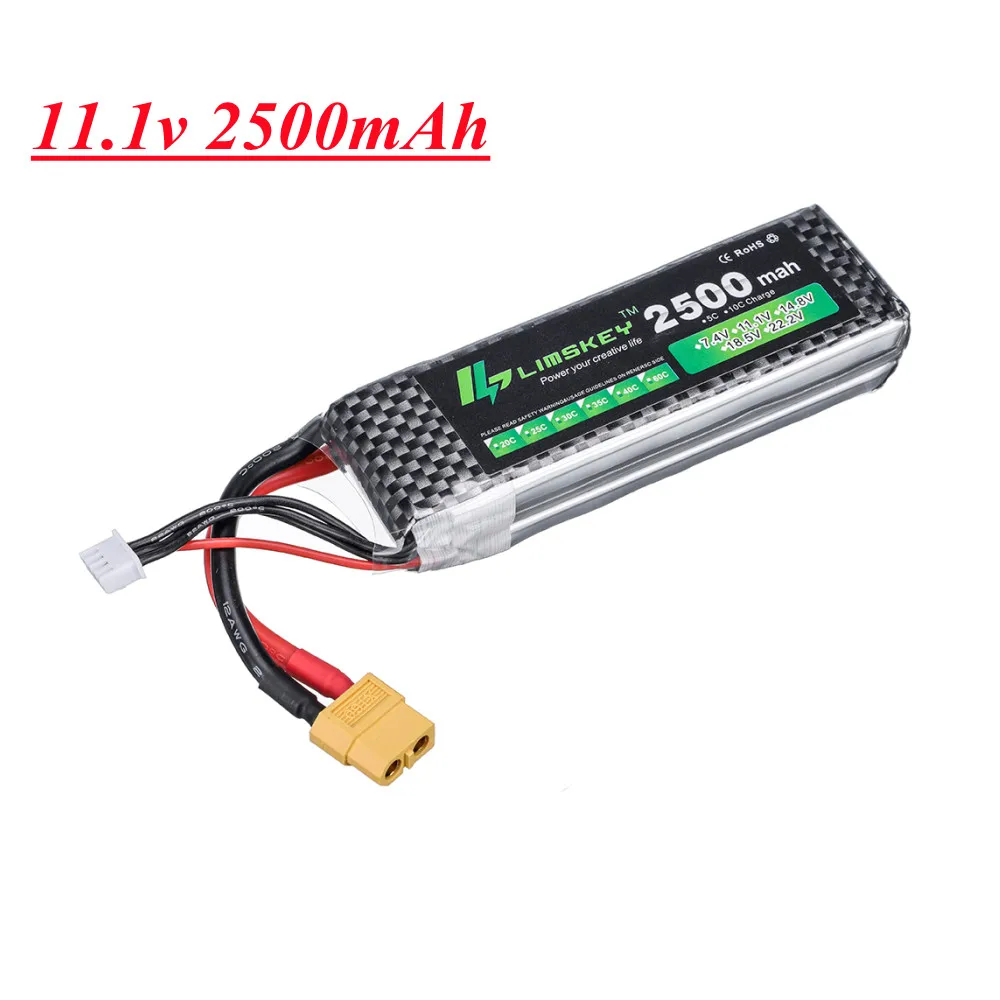 1-5PCS 11.1V 2500mAh 40C Battery For RC Car Airplane Helicopter toys accessories 3s Lipo Battery 11.1v Batteria for X16 X21 X22