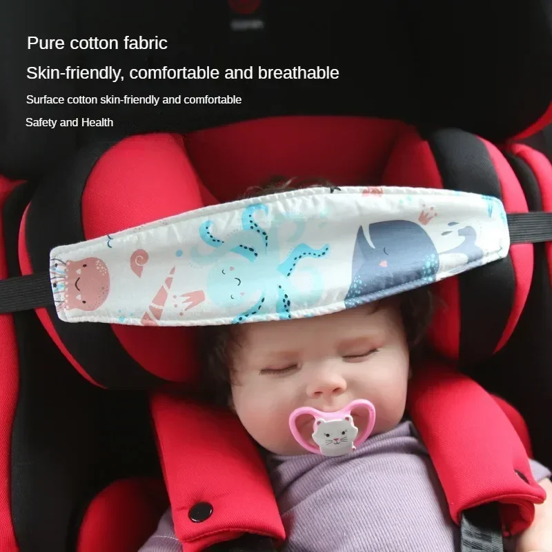 Baby Carseat Head Support Adjustable Infant Stroller Neck Relief Strap Pillow Fastening Belt Headrest Toddler Sleep Positioner