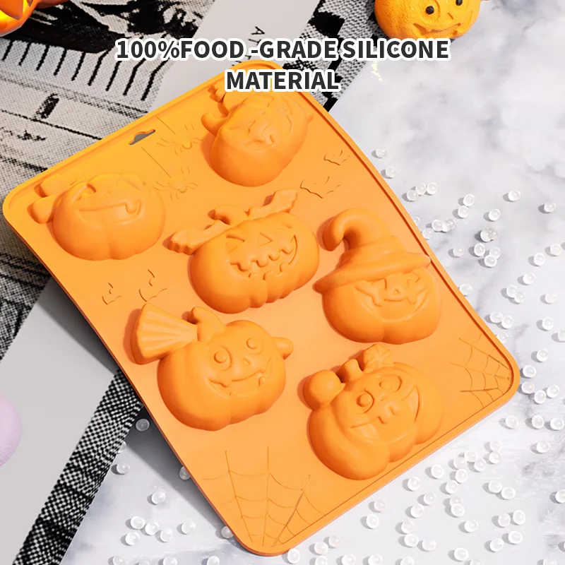 Silicone Pumpkin Mold Thanksgiving Cake Cookie Molds Muffin Cupcake Pan Chocolate Trays for Halloween Thanksgiving Fall Baking
