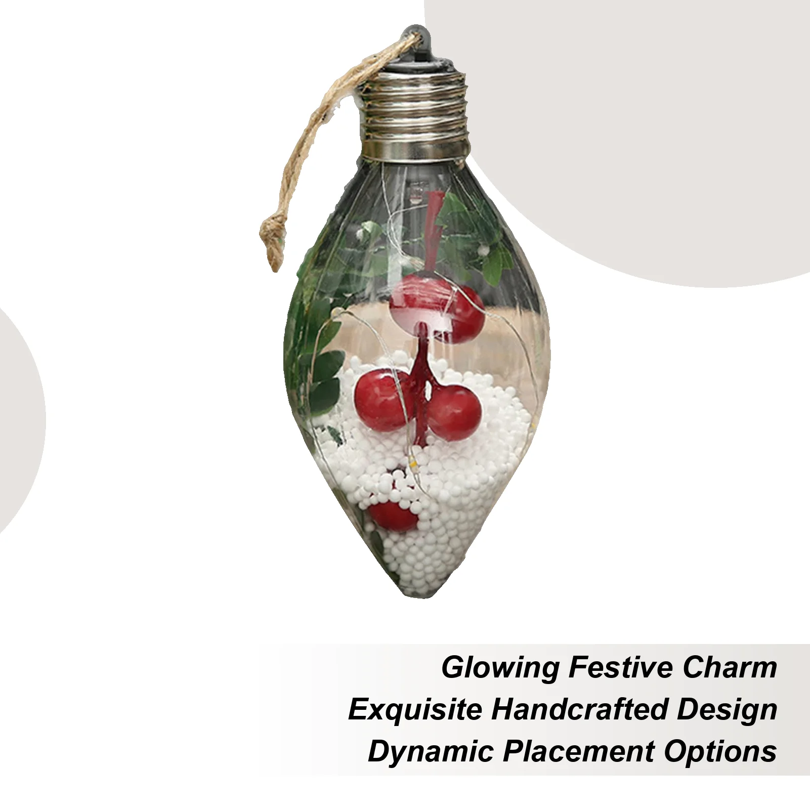 Christmas Tree Balls 5.1 Inch Shatterproof Light Up Ball Decoration Christmas Tree Decorations Home Indoor Holiday Celebration