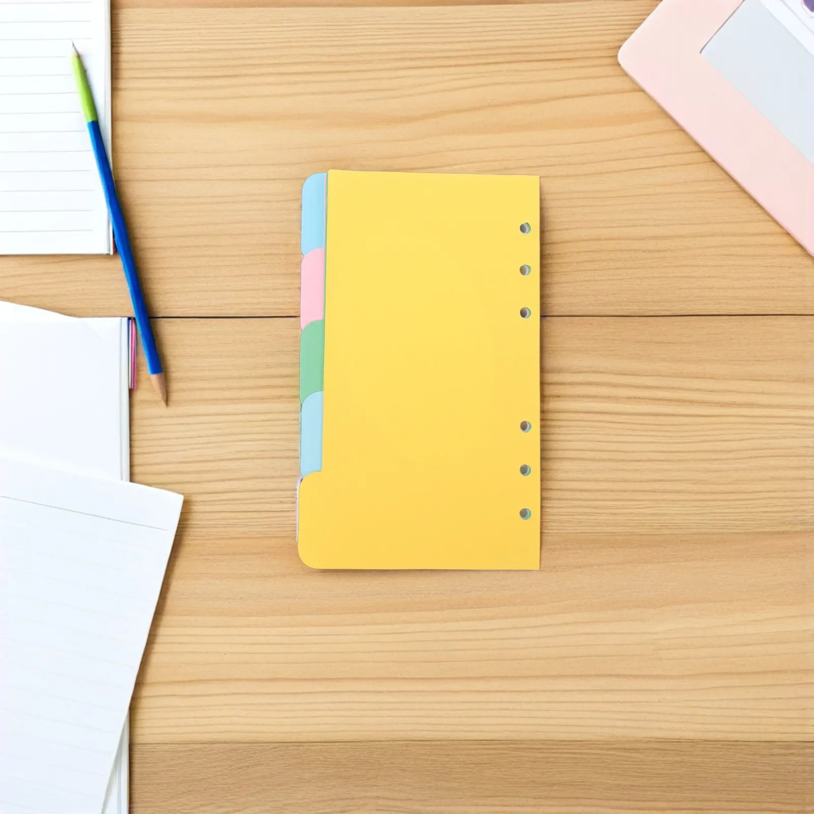 

6 комплектов разделителей для файлов формата А6 с вкладками, картонные разделители для скрапбукинга, вкладки для индексации в папках, ежедневниках, блокнотах, планировщиках