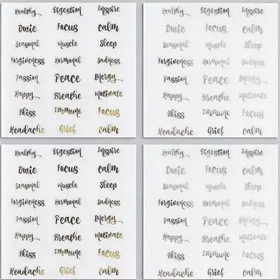 

Essential Oil Bottle Labels Stickers 10 Sheets Self-Adhesive Markers Various Designs Exquisite Practical Use for Bottles