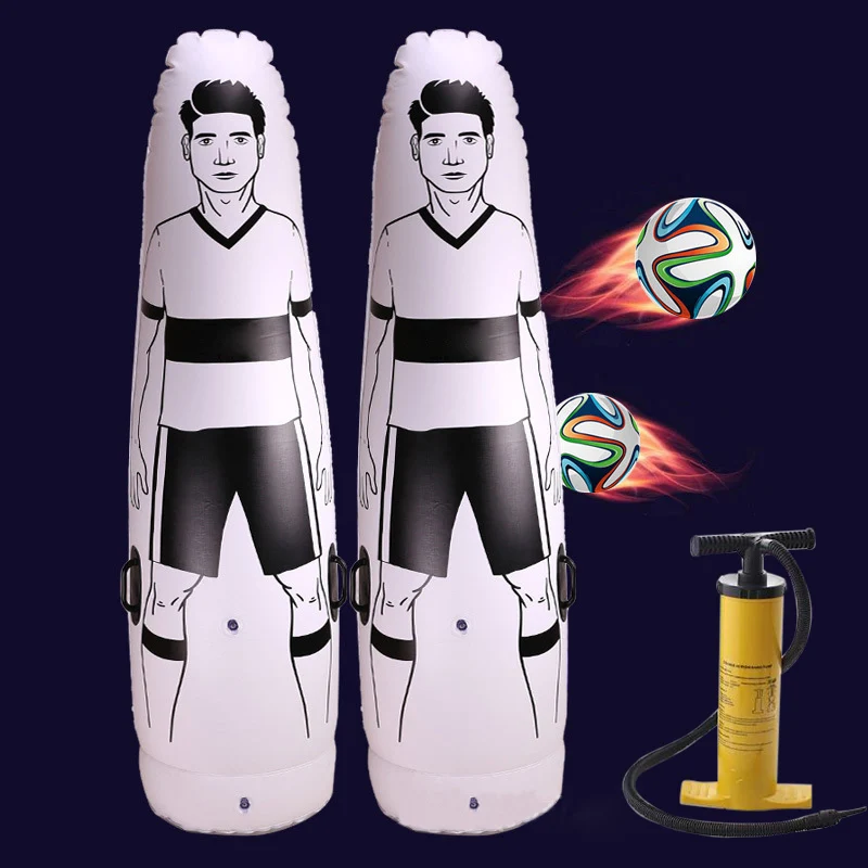 1.75m PVC Adult Inflatable Football Training Goal Keeper Tumbler Air Soccer Training Dummy Tool Inflatable Tumbler Wall Sports