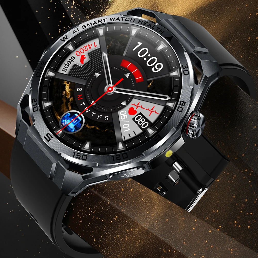 AI ECG Micro Physical Examination Health Smart Watch Uric Acid Blood Lipids Blood Pressure BT Call Waterproof Smartwatches Men