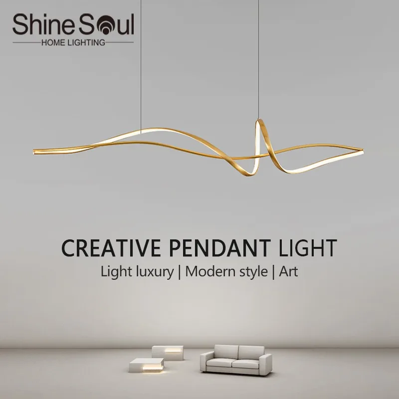 Modern LED Pendant Light Aluminum Living Room Dining Room Dining Table Droplight Bar Counter Kitchen Island Room Decor Lighting