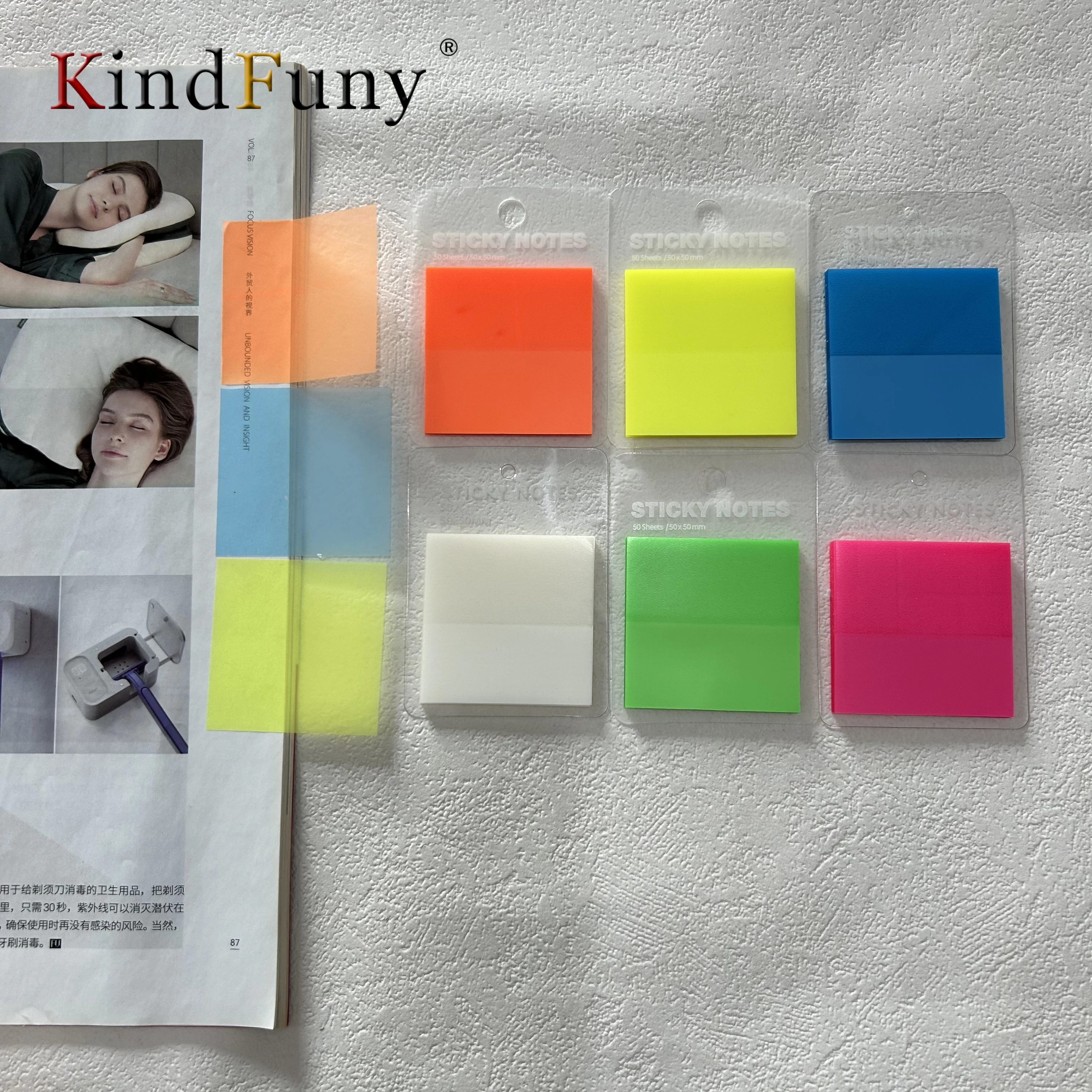 300Pc 6 Colors Index Tabs Self Adhesive Page Markers Transparent Waterproof Sticky Notes Classify Files Flags Planner Stickers