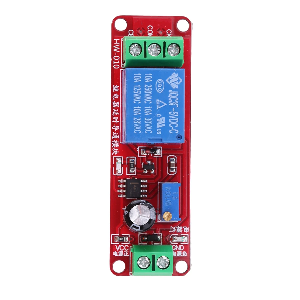 NE555 Timer Control Switch Car Relays 0~10S Car Start Delay Switch Board 5/12V Pulse Generation Duty Cycle Electronic Components
