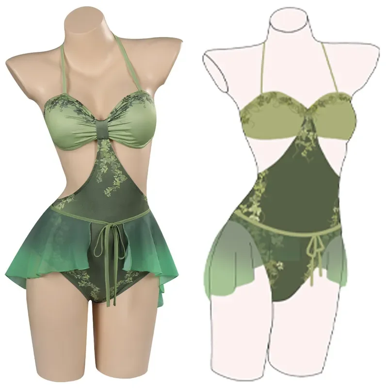 Pamela Lillian Isley Poison Ivy Cosplay Jumpsuit Swimsuit Costume Summer Beach Bodysuit Outfits Women Girls Adult Halloween Suit