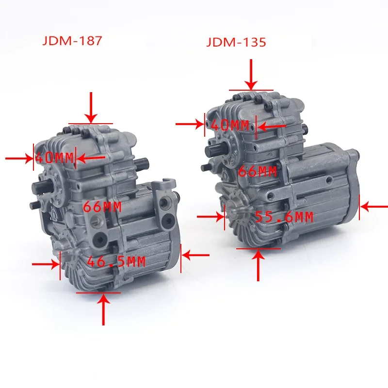 JDMODEL Metal 2-speed Gearbox 450 Planetary Transmission for 1/14 Tamiya RC Truck SCANIA VOLVO BENZ MAN Car JDM-187 JDM-135