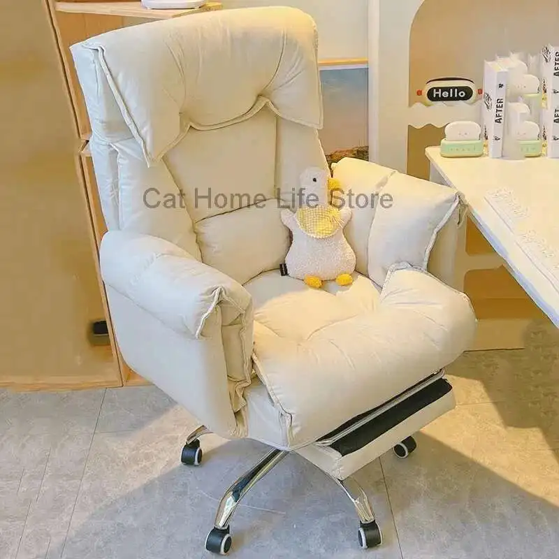 

Designer Cute Office Chair Computer Nordic Arm Cushion Comfortable Save Space Office Chair Relaxing Muebles Library Furniture